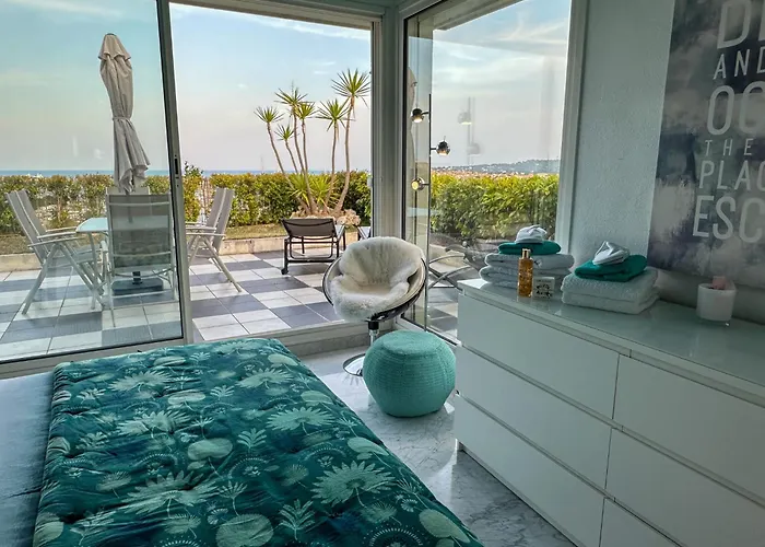 شقة Penthouse Vue Mer, Rooftop 150m, Centre & A Pied